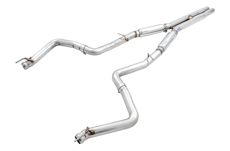 AWE Tuning 2015+ Dodge Challenger 6.4L/6.2L SC Track Edition Exhaust - Quad Chrome Silver Tips - 3015-42136
