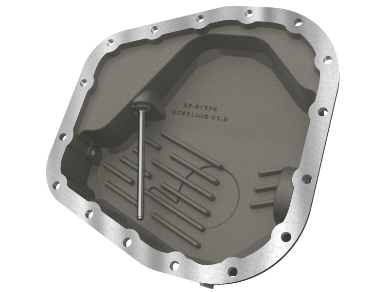 aFe POWER Pro Series Rear Diff Cover Black w/ Machined Fins Ford F-250/350 23-26 (Sterling 11.6) - 46-71490B