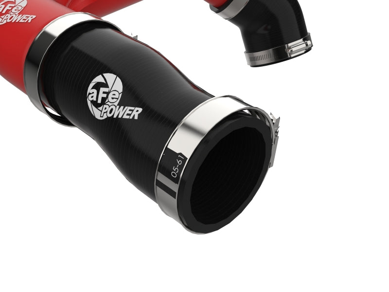 aFe 2024+ Jeep Wrangler JL L4-2.0L (t) BladeRunner 2-1/2in Aluminum Hot Charge Pipe - Red - 46-20778-R
