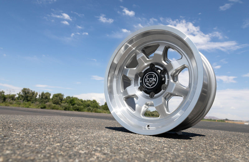 ICON Nuevo 17x8.5 / 6x5.5 / 25mm / 5.75in BS Silver Machined Wheel - 8117859057SM