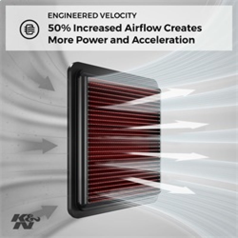 K&N 08-11 Lexus IS F 5.0L Drop In Air Filter - 33-2453