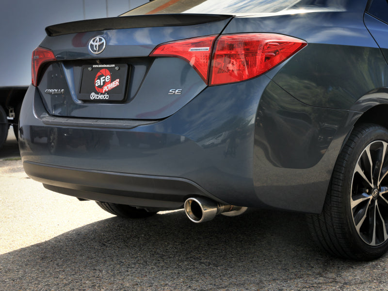 aFe 14-19 Toyota Corolla 1.8L Takeda 2.5in 304SS Axle-Back Exhaust w/ Polished Tip - 49-36083-P
