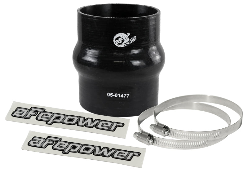 aFe Magnum FORCE Intake Coupling Kit (3-1/8 IN ID x 4 IN L) Straight Coupler w/ Hump - Black - 59-00098