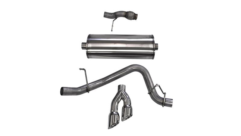 Corsa 2015-2020 Chevy Tahoe/GMC Yukon Cat-Back Exhaust Sport 3in Single Side Twin Polished 4in Tips - 14859