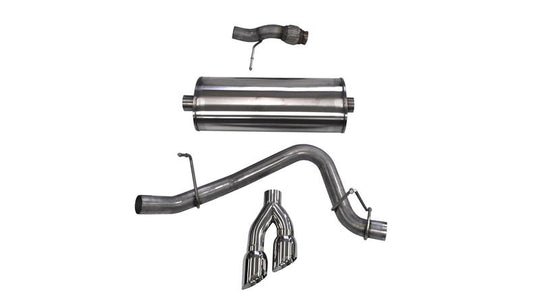 Corsa 2015-2020 Chevy Tahoe/GMC Yukon Cat-Back Exhaust Sport 3in Single Side Twin Polished 4in Tips - 14859