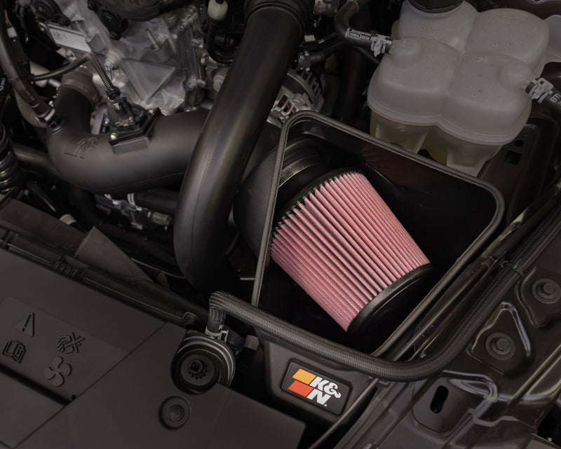 K&N 2024 Ford Mustang Ecoboost L4-2.3L F/L Turbo AirCharger - Cold Air Intake System - 63-2627