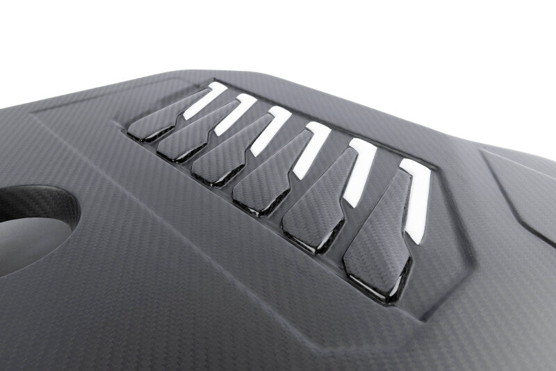 Dinan 19-26 BMW B58D (G01/G02/G20/G22/G23/G26/G42) Matte Carbon Fiber Engine Cover w/Gloss Accents - D590-0004