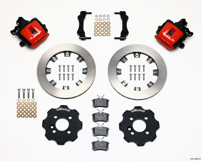 Wilwood Combination Parking Brake Rear Kit 11.75in Red Mini Cooper (Requires 17in Wheels) - 140-10885-R