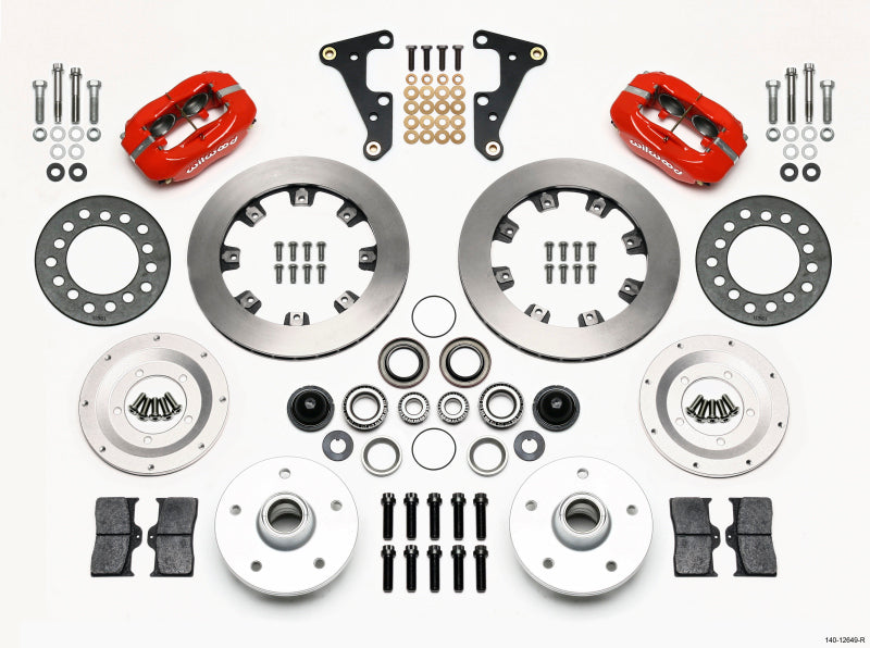 Wilwood Forged Dynalite Front Kit 11.75in Red 41-55 Cadillac - 140-12649-R