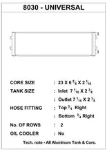 Load image into Gallery viewer, CSF Dual-Pass Universal Heat Exchanger (Cross-Flow) - 8030