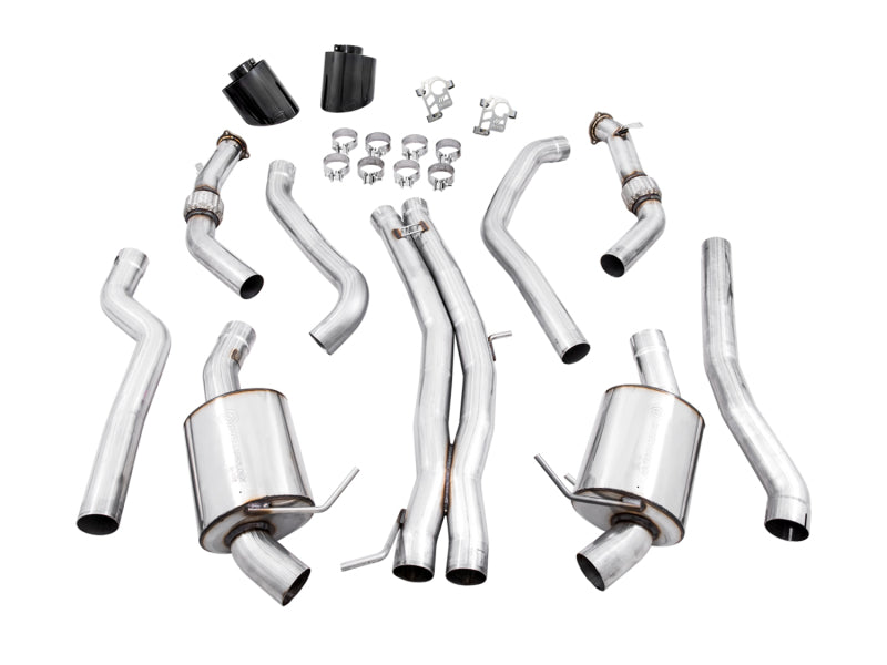 AWE Tuning Audi B9.5 RS 5 Coupe Non-Resonated Touring Edition Exhaust - RS-Style Diamond Black Tips - 3015-33123