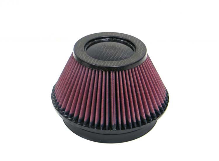 K&N Universal Round Tapered Carbon Fiber Air Filter 6in Flg ID Centered/7.5in B OD/4.5in T OD/4in H - RP-4600