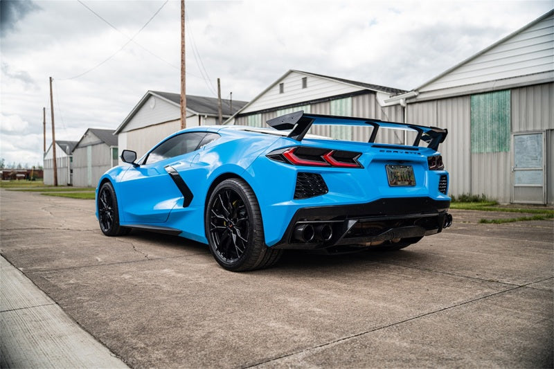 Corsa 20-25 Chevrolet Corvette C8 RWD 3in Valved Cat-Back w/AFM w/4.5in Carbon Fiber Black PVD Tips - 21100CFBLK