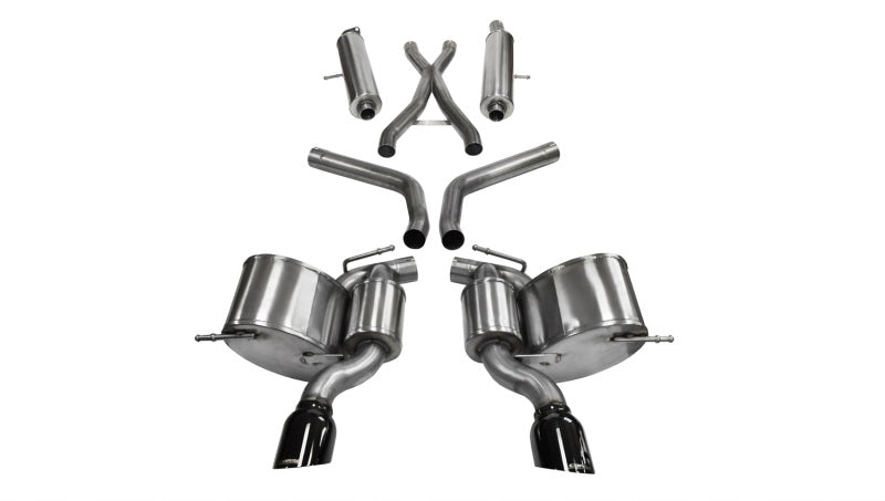 Corsa 2012-2013 Jeep Grand Cherokee 6.4L V8 Black Sport Cat-Back Exhaust - 14466BLK