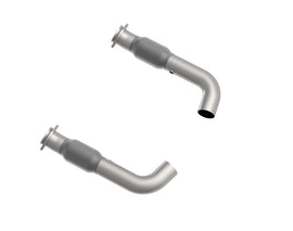 Kooks 15-20 Ford Mustang GT 5.0L 3in SS GREEN Catted Connection Pipes - 11513400