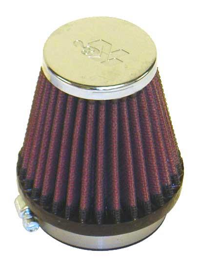K&N Universal Chrome Filter 2 1/8 inch FLG / 3 inch Bottom / 2 inch Top / 3 inch Height - RC-2330