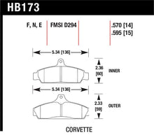 Load image into Gallery viewer, Hawk 84-87 Chevy Corvette 5.7 HPS Street Front Brake Pads - HB173F.570