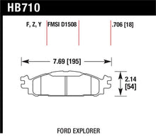 Load image into Gallery viewer, Hawk Ford/Lincoln 11-13 Explorer/09-13 Flex/10-13 Taurus/MKS/MKT Performance Ceramic Brake Pad - HB710Z.706