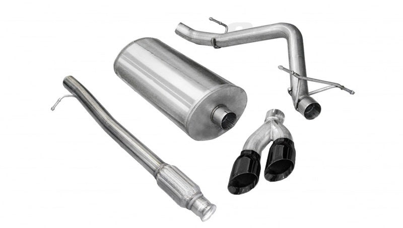 Corsa 2010-2013 Chevrolet Silverado Crew Cab/Short Bed 1500 4.8L V8 Black Sport Cat-Back Exhaust - 14925BLK