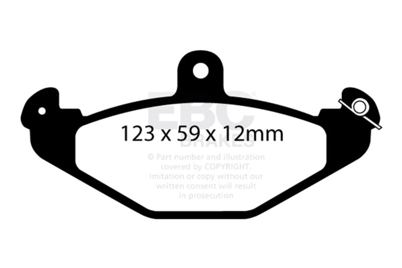 EBC Racing 08-11 Lotus Exige 1.8L Supercharged (240) RP-X Rear Brake Pads - DP8885/2RPX
