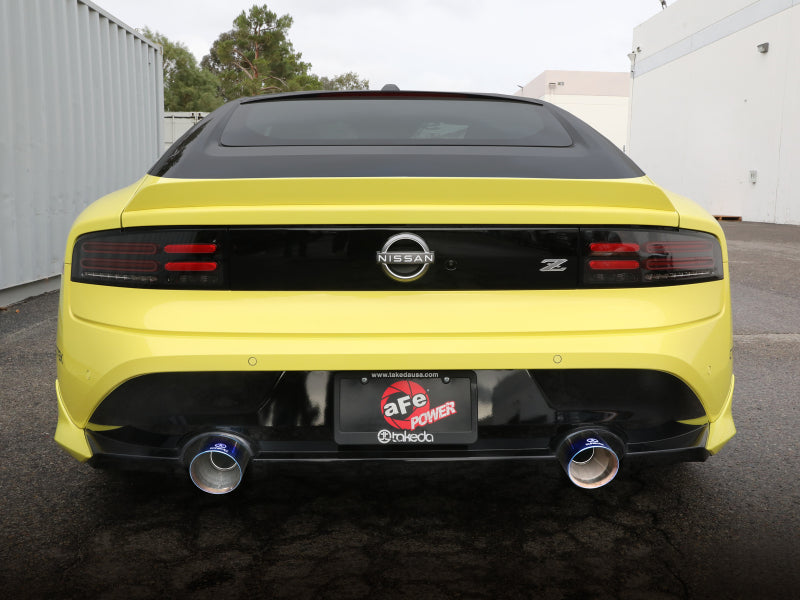 aFe POWER Takeda 2023 Nissan Z 2 1/2in 304 SS Cat-Back Exhaust System w/ Blue Flame Tips - 49-36138-L