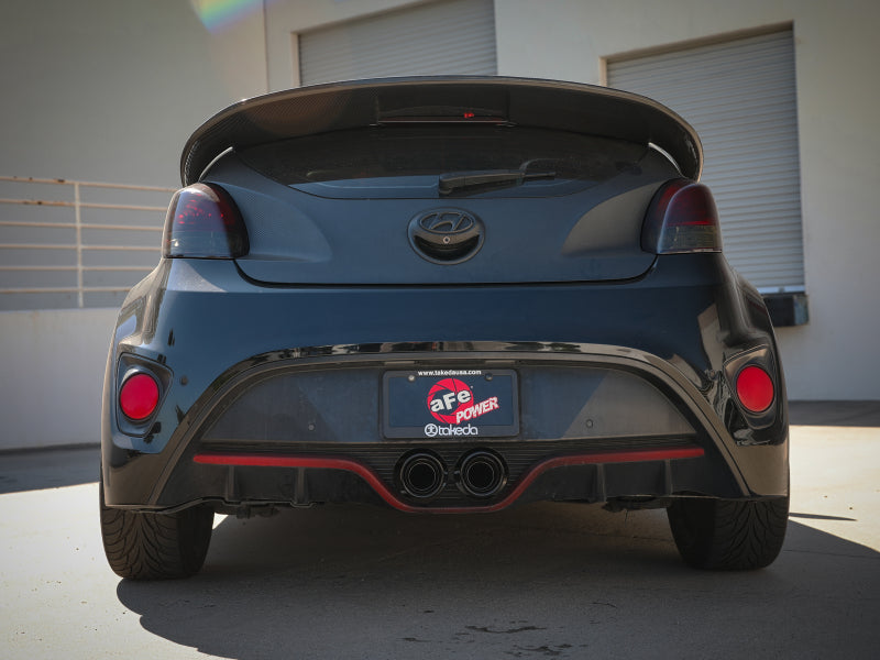 aFe Takeda 13-17 Hyundai Veloster L4-1.6L 2-1/2in 304 SS Axle-Back Exhaust w/ Black Tips - 49-37019-B