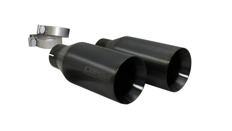 Corsa 2019-2024 Ram 1500 5.7L Crew Cab w/ 57in or 76in Bed Cat-Back Dual Rr Exit 5in Gun Metal Tips - 21035GNM