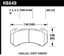 Load image into Gallery viewer, Hawk 08-12 Cadillac CTS-V / 12 Jeep Grand Cherokee (WK2) SRT8 DTC-60 Front Race Brake Pads - HB649G.605