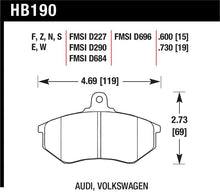 Load image into Gallery viewer, Hawk HP+ Street Brake Pads - HB190N.600