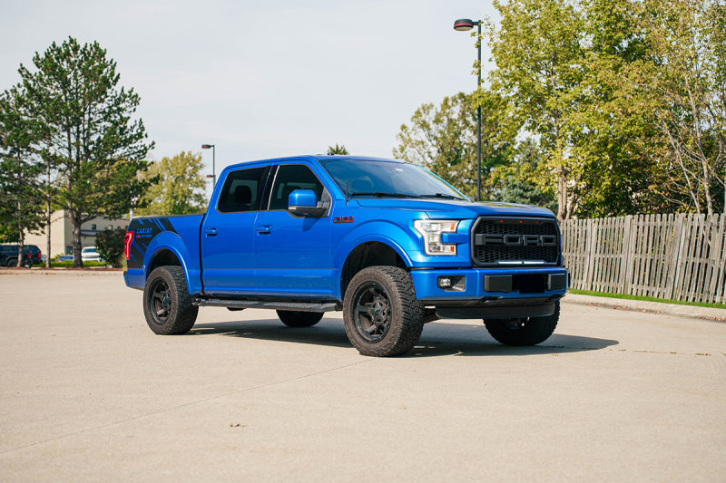 Corsa 15-20 Ford F-150 5.0L (157in WB) 3.0in Lightning Exit Catback w/ 3.5in Twin Black PVD Pro Tips - 21332BLK