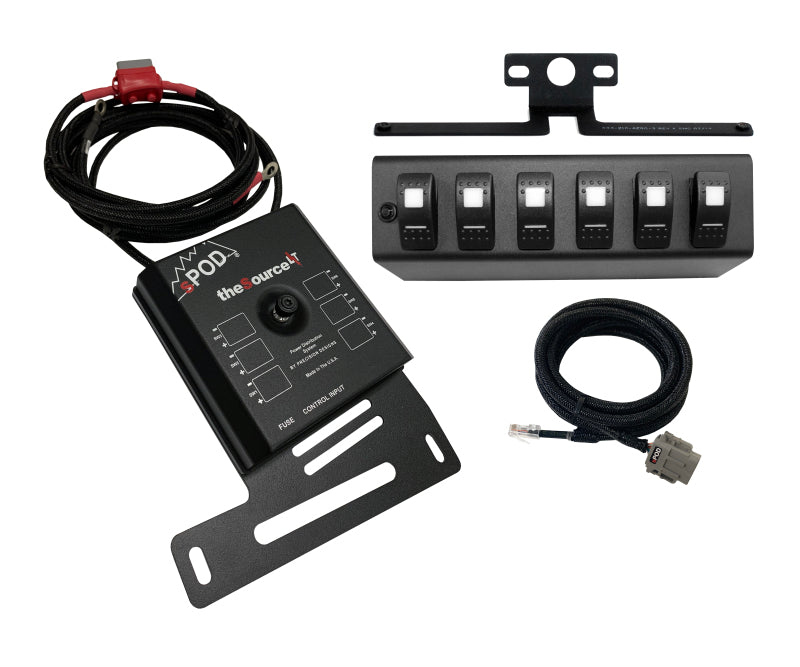 sPOD 07-08 Jeep Wrangler JK SourceLT w/Blue LED Switch Panel - 873110