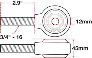 SPC Performance xAxis Rod End Ball Joint - 15764