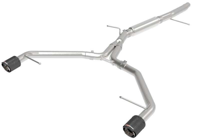 aFe 17-19 Audi A4 (L4-2.0L) MACH Force-Xp Stainless Steel Axle-Back Exhaust System - Carbon Tip - 49-36419-C