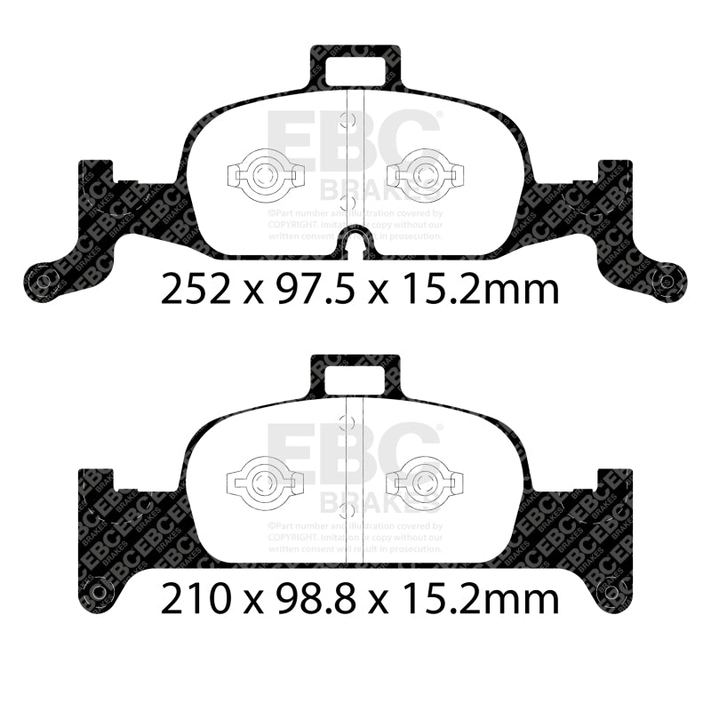 EBC 2018+ Audi A4 Allroad Quattro 2.0L Turbo Redstuff Front Brake Pads - DP32290C