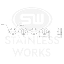 Load image into Gallery viewer, Stainless Works Chevrolet LS1/LS6 Round Port Header 304SS Exhaust Flanges 1-7/8in Primaries - HFLS1188