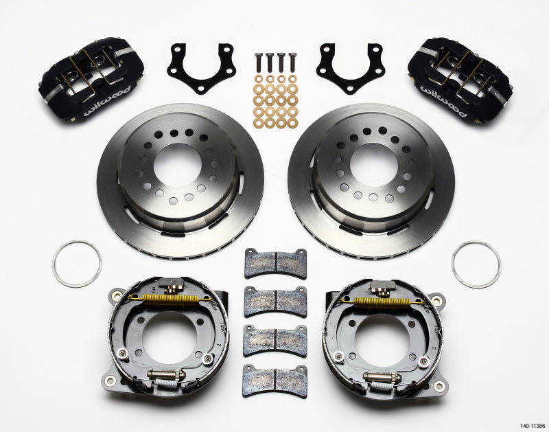 Wilwood Dynapro Low-Profile 11.00in P-Brake Kit Mopar/Dana 2.50in Off w/Snap Ring Bearing - 140-11386