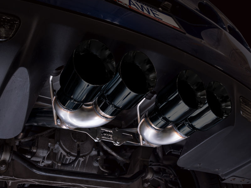 AWE Tuning C6 Chevrolet Corvette Z06/ZR1 Track Edition Axle-Back Exhaust w/ Diamond Black Tips - 3020-43606
