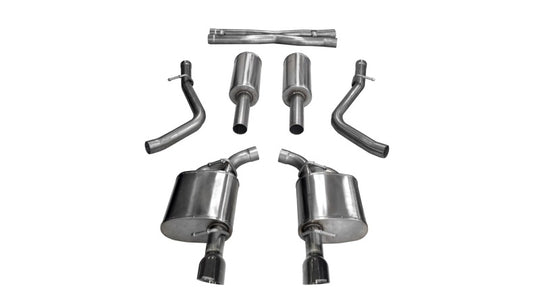 Corsa 2017-2020 Dodge Charger 5.7L V8 Xtreme Cat-Back Dual Rear Exit w/4.5in Black Tips - 21004BLK