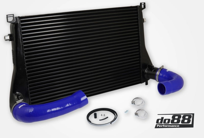 do88 Audi/Seat/Skoda/Volkswagen 1.8T/2.0T (MQB) Intercooler w/Blue Hoses - ICM-300-B