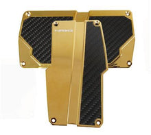 Load image into Gallery viewer, NRG Brushed Aluminum Sport Pedal A/T - Chrome Gold w/Black Carbon - PDL-150CG