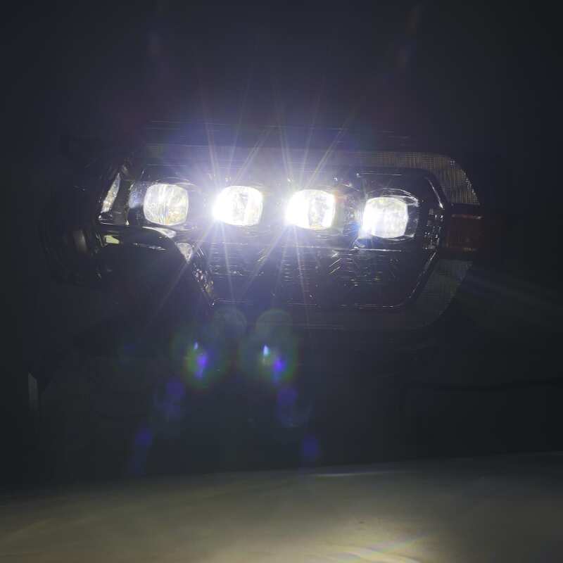 AlphaRex 12-15 Toyota Tacoma NOVA LED Proj Headlights Plank Style Black w/Activ Light/Seq Signal/DRL - 880753