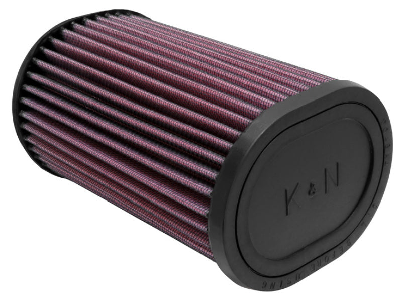 K&N Filter Universal Rubber Oval Straight 4.5in OL x 3.75in OW x 7in Height 20 Degree Angle - RU-1390