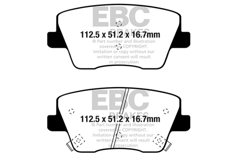 EBC 2019+ Hyundai Veloster (2nd Gen) Bluestuff Rear Brake Pads - DP52344NDX