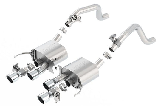 Borla 14-15 Chevy Corvette C7 6.2L RWD w/AFM &NPP S-Type Dual Round Rolled Center Rear Exit Exhaust - 11855