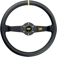 Load image into Gallery viewer, OMP Rally Dished Steering Wheel 350mm - Large Leather (Black) - OD0-1950-071
