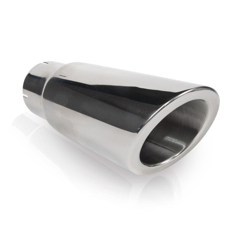Stainless Works Double Wall 30 Deg Slash Cut Exhaust Tip 3in Body 2 1/4in ID - 790225