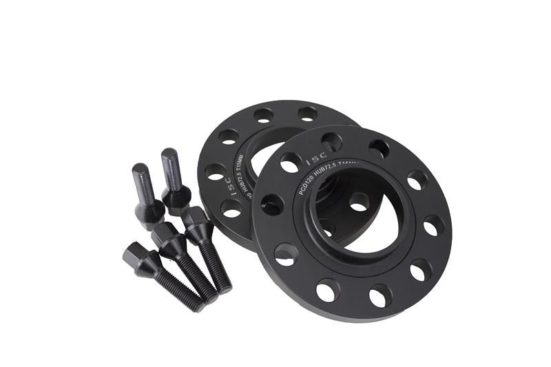 ISC Suspension BMW 5x120 Hub Centric (72.6 Hub Bore) Wheel Spacers 15mm Black (Pair) - WSBMW15B