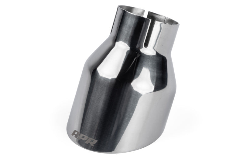 APR Single-Walled 4in Slash-Cut Tips - Polished Silver - Set of 2 - TPK0004