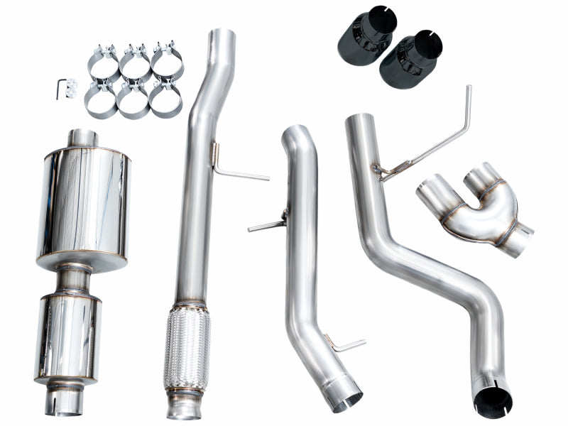 AWE Tuning 2021+ GMC Suburban/Yukon XL 5.3L 0FG Side Exit Catback Exhaust - Diamond Black Tips - 3015-33008