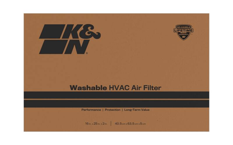 K&N HVAC Filter 16 X 25 X 2 Merv 8 - HVC-8-21625
